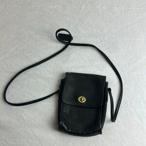 Coach 9893 Vintage Scooter Crossbody Black Bag with Gold Hardware